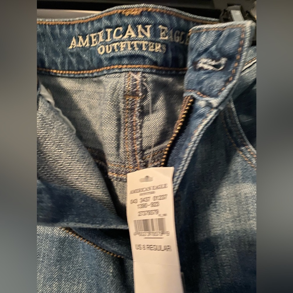 Denim ripped style jeans